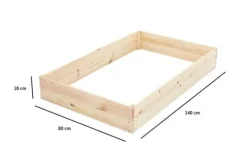 Viking Choice 140x120x18 cm Trädgårdsbädd i furu för balkonger & terrasser