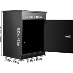 Best 44x35x58cm väggmonterad/fristående låsbar paketleverans låda med 42,5x40cm dörr för medelstora paket, säker, lättinstallerad Postlådor & Brevlådor