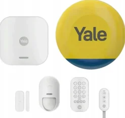 Yale smart larm startpaket 6 element - Styrenhet, Siren, Knappsats, Fjärrkontroll, Rörelsedetektor, Fönster-/dörrdetektor