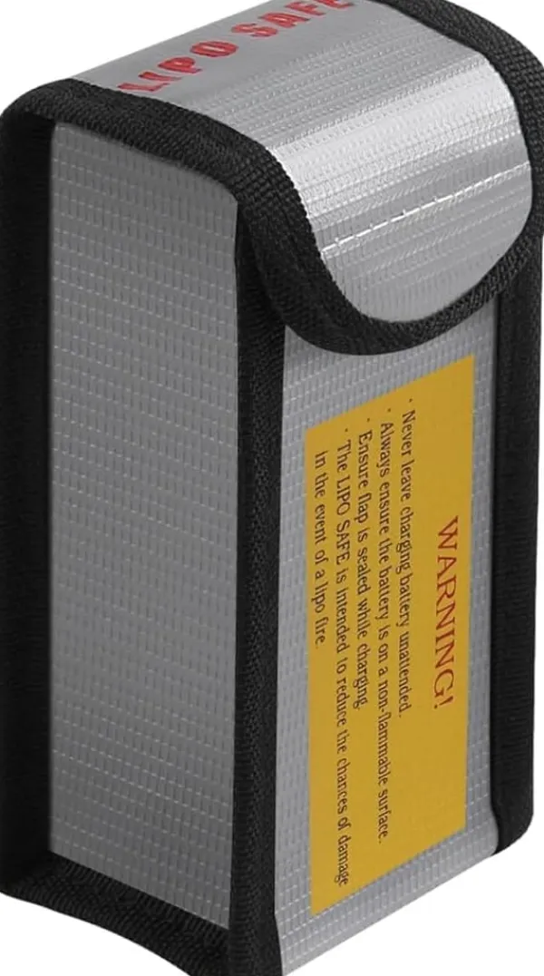 Best Yunique - Säkerhetsväska för Lipo-batterier, 1 st, flamskyddsmedel och anti-explosionsmaterial, mått 125x64x50 mm - Skyddsfodral för RC Beredskapsplaner