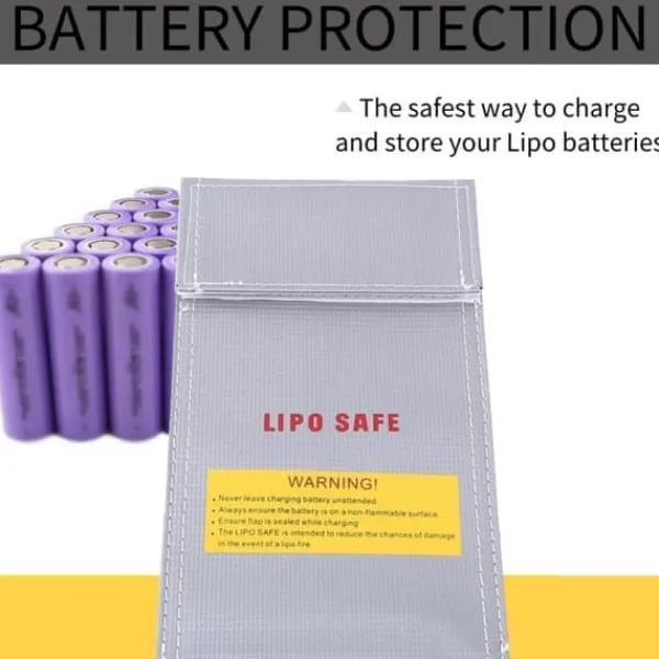 Hot Yunique - Säkerhetsväska för RC-batterier | Lipo anti-explosionsskyddsfodral | Brandbeständig laddningsväska, storlek 100x200mm Brandfilt