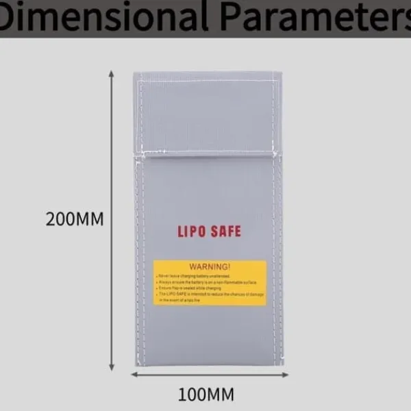 Hot Yunique - Säkerhetsväska för RC-batterier | Lipo anti-explosionsskyddsfodral | Brandbeständig laddningsväska, storlek 100x200mm Brandfilt