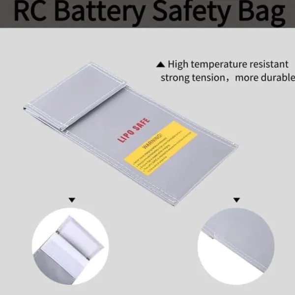 Hot Yunique - Säkerhetsväska för RC-batterier | Lipo anti-explosionsskyddsfodral | Brandbeständig laddningsväska, storlek 100x200mm Brandfilt