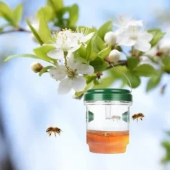 ZH15659-Geting och myggfångare Bålgetingar Insektsfångare - Soldriven med LED-ljus